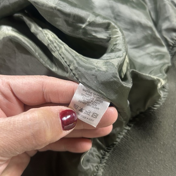 Vintage Phat Farm Bomber Jacket Mens Large Airborne Patches Dark Green Full Zip - Picture 12 of 15